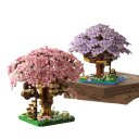 Kit de construction original maison d'arbre en cerisier Micro-particules Petite boîte de montage modèle classique détaillé Blocs de construction créatifs pour la création 5