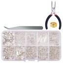 Kit de fabrication de bijoux 710 pièces avec pinces et pince à épiler 4
