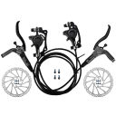Kit de freins à disque hydrauliques avec disques de 160 mm, tuyau avant de 800 mm, tuyau arrière de 1400 mm, système à huile de 22,2 mm pour guidons de vélo 1