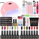 Kit de gel pour ongles avec lampe UV/LED J286 1