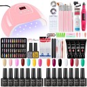 Kit de gel pour ongles avec lampe UV/LED J286 2