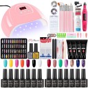 Kit de gel pour ongles avec lampe UV/LED J286 3