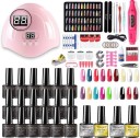 Kit de gel pour ongles avec lampe UV/LED 1