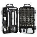 Kit de herramientas 122 en 1 para reparaciones de teléfonos móviles y electrónica fina Destornilladores de precisión Palancas Ventosa Accesorios Magnetizador 3