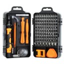 Kit de herramientas 122 en 1 para reparaciones de teléfonos móviles y electrónica fina Destornilladores de precisión Palancas Ventosa Accesorios Magnetizador 5