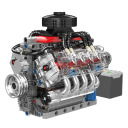 Kit de modèle de moteur 487 pièces Moteur électrique avec boîte à piles 15,4 x 13,7 x 11,2 cm Modèle éducatif Âge 14+ 1