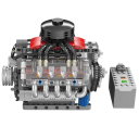 Kit de modèle de moteur 487 pièces Moteur électrique avec boîte à piles 15,4 x 13,7 x 11,2 cm Modèle éducatif Âge 14+ 3