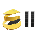 Kit de montage de piège à rongeurs Couvercle de seau 31 cm avec ouverture et échelle Piège pratique pour souris et rats Réutilisable 1