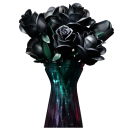 Kit de ramo de rosas negras 623 piezas 12 rosas Kit de construcción creativo Decoración de interiores Regalo único Flores artificiales Rompecabezas 2