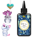 Kit de rășină UV cu mini lampă UV, cristal, uscare rapidă, rășină epoxidică, lipici dur, DIY, fabricare de bijuterii, artizanat 3