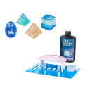 Kit de resina UV y lámpara para manualidades, resina epoxi transparente, pegamento para joyería, moldes de fundición, manualidades de bricolaje 3
