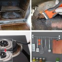 Kit de retrait de colle 10 lames Grattoir à main orange pour étiquettes autocollantes et résidus de peinture sur surfaces lisses 3