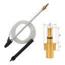 Kit de sablage pour nettoyeur haute pression Bosch et Makita Buse de sablage avec cône en céramique Accessoire 46 cm Tuyau 3 m Pour rouille 3