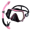 Kit de snorkeling Masque 16,5 x 8,8 cm avec joint en silicone Verre trempé Tuba 43 cm avec soupape Équipement de plongée 7