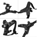 Kit de support de menton pour casque de moto Taille universelle Fixation par sangle avec J-hook pour GoPro DJI Insta360 SJCAM AKASO 2