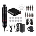 Kit de tatouage avec machine sans fil, alimentation, câble d'alimentation, 10 cartouches de tatouage et autres accessoires 15,5 x 2,7 cm 1