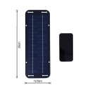 Kit încărcător solar 30W 12V 35x12,5 cm Panou policristalin cu cablu USB și clemă dublu-față Întreținere baterie mașină barca Camping 2