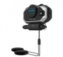 Kit mains libres Bluetooth pour casque de moto Deux haut-parleurs Microphones sur bras flexible et sur câble Connexion de plusieurs appareils 1