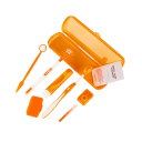 Kit orthodontique pour le nettoyage des dents et des appareils dentaires 8 pcs brosses fil dentaire cire étui en plastique pour l'hygiène dentaire 4