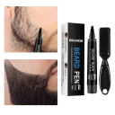 Kit para rellenar barba con pincel y lápiz de color. Corrección de barba resistente al agua. Aspecto más grueso. Cobertura de canas. Modelado de barba. Estilismo. 2