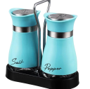 Kitchen Spice Bottles Set of 2 with Rack Practical Containers for Salt and Pepper for Organised Spice Storage 4