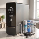 Kitchen Water Purifier with Reverse Osmosis, TDS Display, 2:1 Drain Ratio, 800G 2.1 l/min, 4-Stage RO Filtration, Black, Under Sink 6