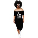 Kjole med off-shoulder-motiv til kvinder 1