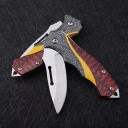 Klappbares Taschenmesser aus Edelstahl, 16 cm Klappklinge mit Sicherheitsverriegelung, leichtes Outdoormesser für den Alltag, Camping, Wandern, Survival 3