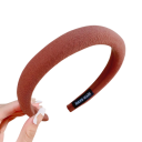 Klasická široká farebná čelenka do vlasov 12 cm Univerzálna veľkosť Polstrovaná látková čelenka Elegantný dámsky módny doplnok 10