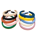 Klassisches breites farbiges Haarband 12 cm Universelle Größe Gepolstertes Stoffhaarband Elegantes modisches Accessoire für Damen 3