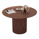 Klassisk rund spisebord med lamelbas Diameter 120 cm Massivt træ Til 6 personer Til spisestue, køkken og stue 3