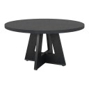 Klassisk rund spisebord til 4 personer Nem montering Diameter 120 cm Højde 75 cm MDF-plade Krydsben Til køkken og spisestue 5
