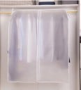 Kledinghoes 150 x 120 cm Doorzichtig-wit extra brede beschermhoes tegen stof en vocht voor kledingrekken en lange kledingstukken 6