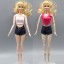 Kleidung für Barbie: Oberteil und Shorts 1