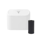 Kleine auto-prullenbak met deksel 15,5 x 14 cm Lekvrij ABS auto-accessoire met 1 rol zakken Compacte opbergcontainer 2