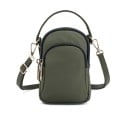 Kleine dames crossbody tas met bovenhandvat en verstelbare schouderriem met ritsvakken Gemaakt van nylon en polyester 12 x 18 x 7 cm 1