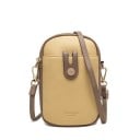 Kleine dames crossbody tas met rits Voorzak met drukknop Afneembare schouderband PU leer en polyester Afmetingen 14 x 19 x 6 cm 6