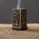 Kleine wierookhouder voor geurige kegels Bamboe patroon Decoratieve houder voor wierook voor thuisaromatherapie en meditatie 2