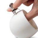 Kleinteile für das Eintauchen von Glasuren für Finger 2 Stk Mini-Zangen mit Feder und drei Spitzen 2,8 x 2,8 cm Metall Silber Zum Glasieren 3