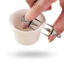 Klempere til dypning af glasur på fingrene 2 stk Mini klemmer med fjeder og tre spidser 2,8 x 2,8 cm Metal Sølv Til glasering af keramik 2