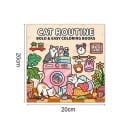 Kleurboeken kattenroutine eenvoudige tekeningen 20 x 20 cm enkelzijdige afdruk kwaliteitspapier voor kinderen en volwassenen 2
