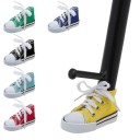 Kleurrijke decoratieve hoes voor de zijstandaard van de motorfiets 7,5 cm Mini schoen met veters Beschermaccessoire en leuke decoratie 1
