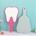 Kleurrijke handspiegel in de vorm van een tand, kleine spiegel voor tandheelkundig onderzoek en make-up, draagbare spiegel met handvat, hoge definitie 2