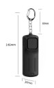 Klíčenka svítilna se zvukovým alarmem 130 dB nabíjecí přes USB s LED světlem rozměry 146 x 60 x 30 mm na osobní bezpečnost pro ženy i děti 4