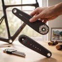 Kliky s meracím výkonom XCADEY VENTUS 17 cm Karbónové vlákna Pavúk 5 skrutiek 144 BCD Os 24 mm Čierna Pre cyklistiku a tréning 5