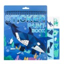 Klistermärkesbok Vattenlevande djur Måla med klistermärken enligt nummer spiralblå bildsättning för barn 1