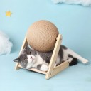 Klösboll i sisal för katter 12 cm med L-formad träställning Designklösträning Kloträning Möbelskydd Naturmaterial 6