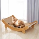 Klösträ för katt i trä, storlek S 39x32 cm. Liggbädd och klösbräda av slitstark sisal. Stabil, halkfri design. 4