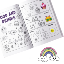 Kniha kreslení pro děti 300 návodů krok za krokem formát A4 vzdělávací knížka růžová učení kreslení roztomilých obrázků 2