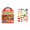 Kniha s obrázkami supermarket 23,5 x 18 cm farebná s ľuďmi nakupujúcimi v obchode pre zábavu a učenie 1